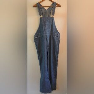 Dickies Striped Relaxed Fit Bib Overalls M